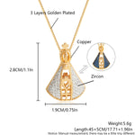 Carregue a imagem na visualização da galeria, MHS.SUN-Banhado A Ouro Virgem Maria Colar De Pingente, Zircão Cúbico, Virgem Maria, Jóias Religiosas, Colar Requintado, Virgen De Guadalupe
